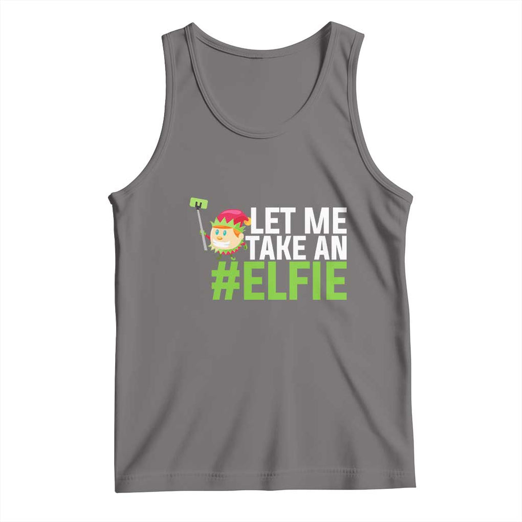 Christmas Elf Tank Top Let Me Take An Elfie TS02 Deep Heather Print Your Wear