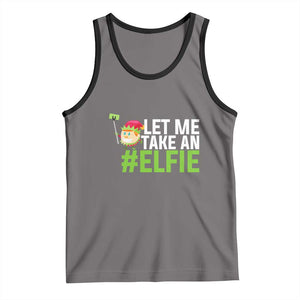 Christmas Elf Tank Top Let Me Take An Elfie TS02 Deep Heather Black Print Your Wear