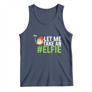 Christmas Elf Tank Top Let Me Take An Elfie TS02 Navy Print Your Wear