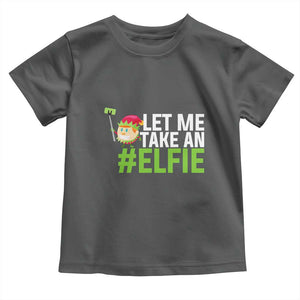 Christmas Elf Toddler T Shirt Let Me Take An Elfie TS02 Dark Heather Print Your Wear