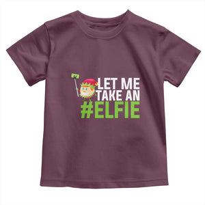 Christmas Elf Toddler T Shirt Let Me Take An Elfie TS02 Maroon Print Your Wear