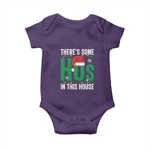 Christmas Santa Ho Ho Ho Baby Onesie There's Some Hos In This House TS02 Purple Print Your Wear