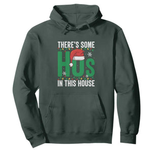 Christmas Santa Ho Ho Ho Hoodie There's Some Hos In This House TS02 Dark Forest Green Print Your Wear