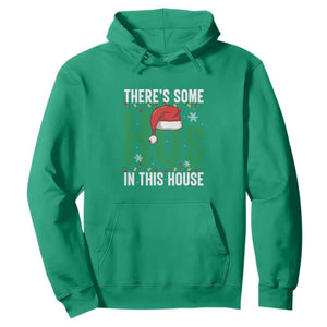 Christmas Santa Ho Ho Ho Hoodie There's Some Hos In This House TS02 Irish Green Print Your Wear