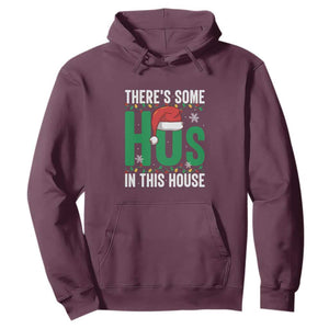 Christmas Santa Ho Ho Ho Hoodie There's Some Hos In This House TS02 Maroon Print Your Wear