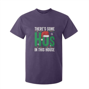 Christmas Santa Ho Ho Ho T Shirt For Kid There's Some Hos In This House TS02 Purple Print Your Wear