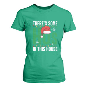 Christmas Santa Ho Ho Ho T Shirt For Women There's Some Hos In This House TS02 Irish Green Print Your Wear