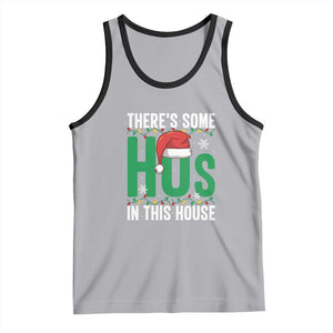 Christmas Santa Ho Ho Ho Tank Top There's Some Hos In This House TS02 Athletic Heather Black Print Your Wear