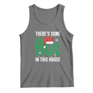 Christmas Santa Ho Ho Ho Tank Top There's Some Hos In This House TS02 Black Heather Print Your Wear