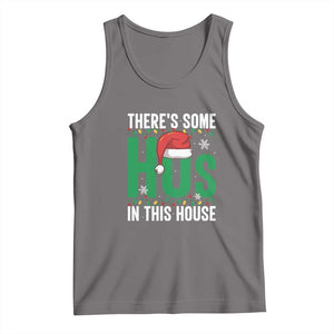 Christmas Santa Ho Ho Ho Tank Top There's Some Hos In This House TS02 Deep Heather Print Your Wear