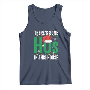 Christmas Santa Ho Ho Ho Tank Top There's Some Hos In This House TS02 Navy Print Your Wear