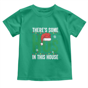 Christmas Santa Ho Ho Ho Toddler T Shirt There's Some Hos In This House TS02 Irish Green Print Your Wear