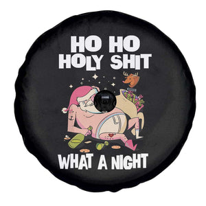 Funny Drunk Santa Spare Tire Cover Ho Ho Holy Shirt What A Night TS02 Print Your Wear