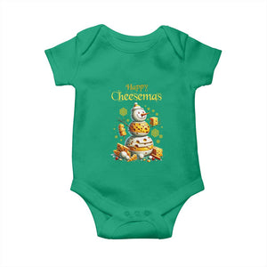 Christmas Cheese Lover Baby Onesie Happy Cheesemas Merry Xmas TS02 Irish Green Print Your Wear