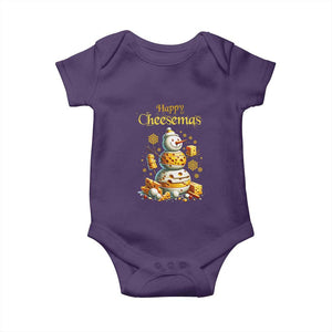 Christmas Cheese Lover Baby Onesie Happy Cheesemas Merry Xmas TS02 Purple Print Your Wear