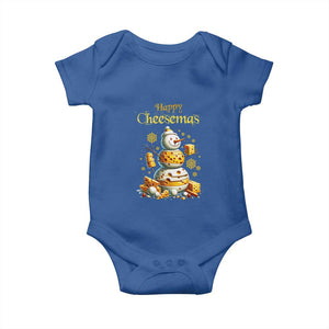 Christmas Cheese Lover Baby Onesie Happy Cheesemas Merry Xmas TS02 Royal Blue Print Your Wear