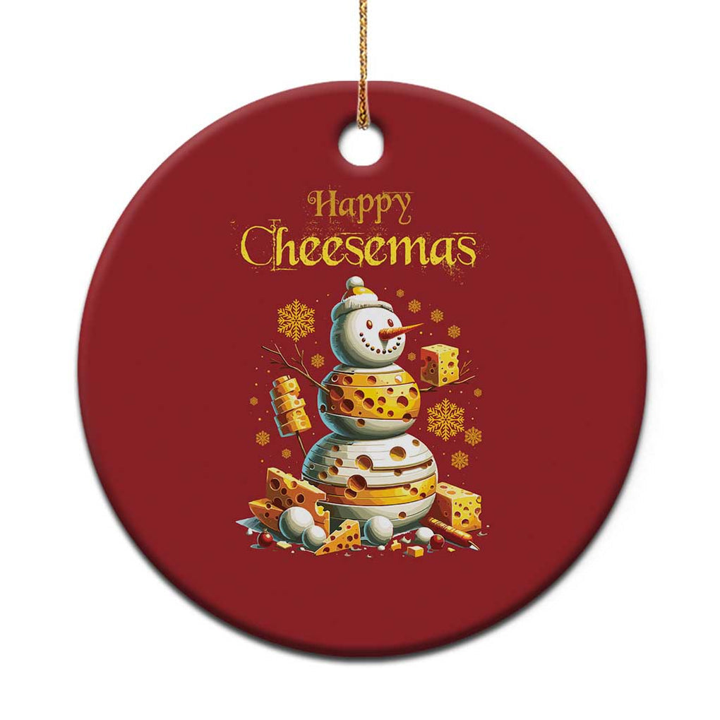 Xmas Cheese Lover Christmas Ornament Happy Cheesemas Merry Xmas TS02 Print Your Wear