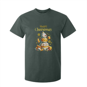 Christmas Cheese Lover T Shirt For Kid Happy Cheesemas Merry Xmas TS02 Dark Forest Green Print Your Wear