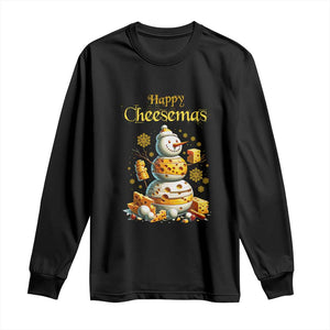 Christmas Cheese Lover Long Sleeve Shirt Happy Cheesemas Merry Xmas TS02 Black Print Your Wear