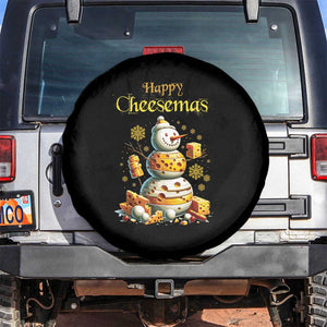 Christmas Cheese Lover Spare Tire Cover Happy Cheesemas Merry Xmas TS02 No hole Black Print Your Wear