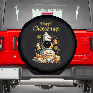 Christmas Cheese Lover Spare Tire Cover Happy Cheesemas Merry Xmas TS02 Black Print Your Wear