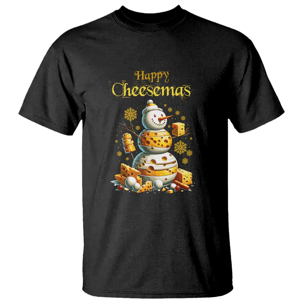 Christmas Cheese Lover T Shirt Happy Cheesemas Merry Xmas TS02 Black Print Your Wear