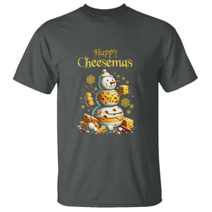 Christmas Cheese Lover T Shirt Happy Cheesemas Merry Xmas TS02 Dark Heather Print Your Wear