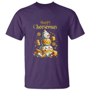 Christmas Cheese Lover T Shirt Happy Cheesemas Merry Xmas TS02 Purple Print Your Wear