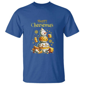 Christmas Cheese Lover T Shirt Happy Cheesemas Merry Xmas TS02 Royal Blue Print Your Wear