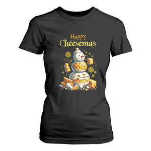 Christmas Cheese Lover T Shirt For Women Happy Cheesemas Merry Xmas TS02 Black Print Your Wear