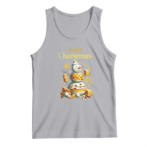 Christmas Cheese Lover Tank Top Happy Cheesemas Merry Xmas TS02 Athletic Heather Print Your Wear