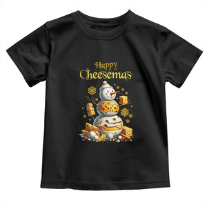 Christmas Cheese Lover Toddler T Shirt Happy Cheesemas Merry Xmas TS02 Black Print Your Wear