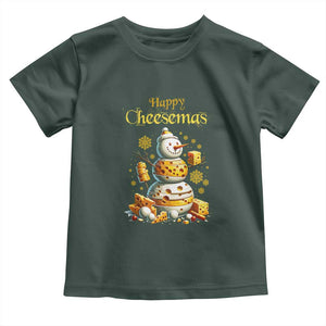 Christmas Cheese Lover Toddler T Shirt Happy Cheesemas Merry Xmas TS02 Dark Forest Green Print Your Wear