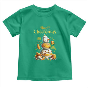 Christmas Cheese Lover Toddler T Shirt Happy Cheesemas Merry Xmas TS02 Irish Green Print Your Wear