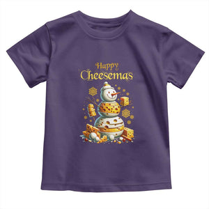 Christmas Cheese Lover Toddler T Shirt Happy Cheesemas Merry Xmas TS02 Purple Print Your Wear