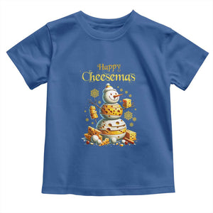 Christmas Cheese Lover Toddler T Shirt Happy Cheesemas Merry Xmas TS02 Royal Blue Print Your Wear