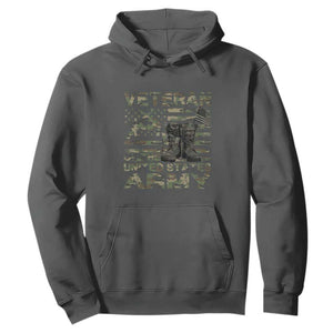 American Veteran Hoodie Of The US Army Camouflage Flag TS02 Dark Heather Print Your Wear