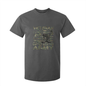 American Veteran T Shirt For Kid Of The US Army Camouflage Flag TS02 Dark Heather Print Your Wear