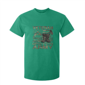 American Veteran T Shirt For Kid Of The US Army Camouflage Flag TS02 Irish Green Print Your Wear