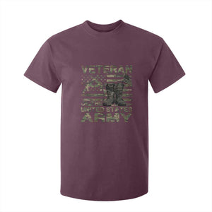 American Veteran T Shirt For Kid Of The US Army Camouflage Flag TS02 Maroon Print Your Wear