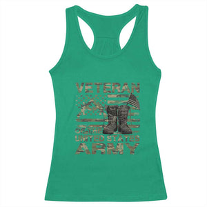 American Veteran Racerback Tank Top Of The US Army Camouflage Flag TS02 Irish Green Print Your Wear