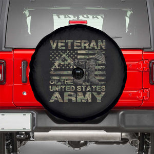 American Veteran Spare Tire Cover Of The US Army Camouflage Flag TS02 Black Print Your Wear