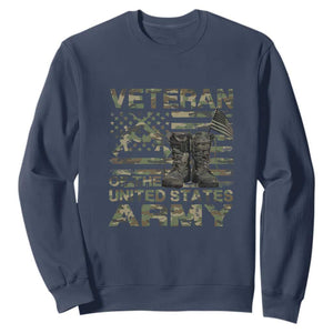 American Veteran Sweatshirt Of The US Army Camouflage Flag TS02 Navy Print Your Wear