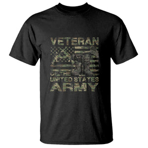 American Veteran T Shirt Of The US Army Camouflage Flag TS02 Black Print Your Wear