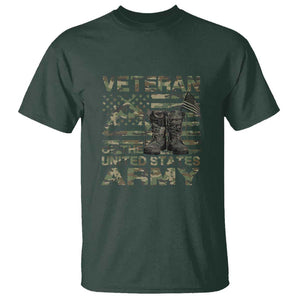 American Veteran T Shirt Of The US Army Camouflage Flag TS02 Dark Forest Green Print Your Wear