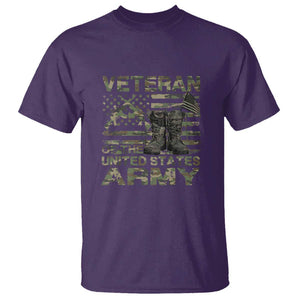 American Veteran T Shirt Of The US Army Camouflage Flag TS02 Purple Print Your Wear