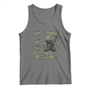 American Veteran Tank Top Of The US Army Camouflage Flag TS02 Black Heather Print Your Wear