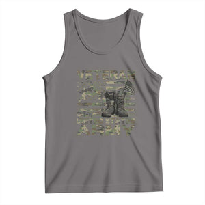 American Veteran Tank Top Of The US Army Camouflage Flag TS02 Deep Heather Print Your Wear