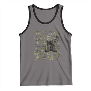 American Veteran Tank Top Of The US Army Camouflage Flag TS02 Deep Heather Black Print Your Wear