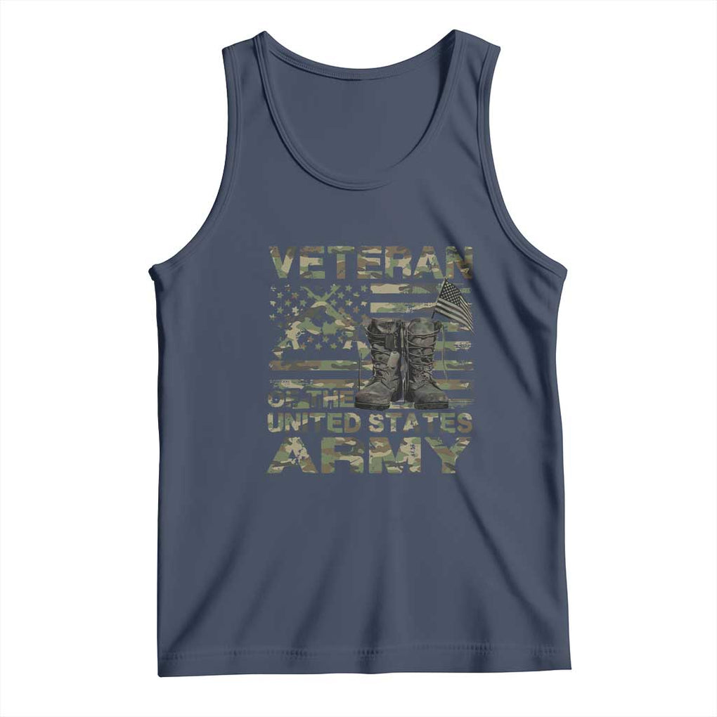 American Veteran Tank Top Of The US Army Camouflage Flag TS02 Navy Print Your Wear
